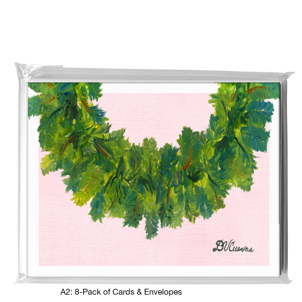Green Wreath, Greeting Card (7914D)
