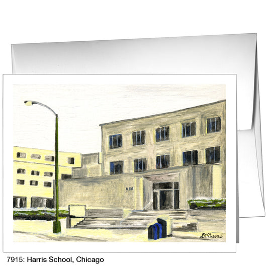 Harris School, Chicago, Greeting Card (7915)