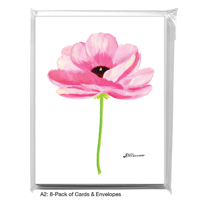Ranunculus Shades In Pink, Greeting Card (7935)