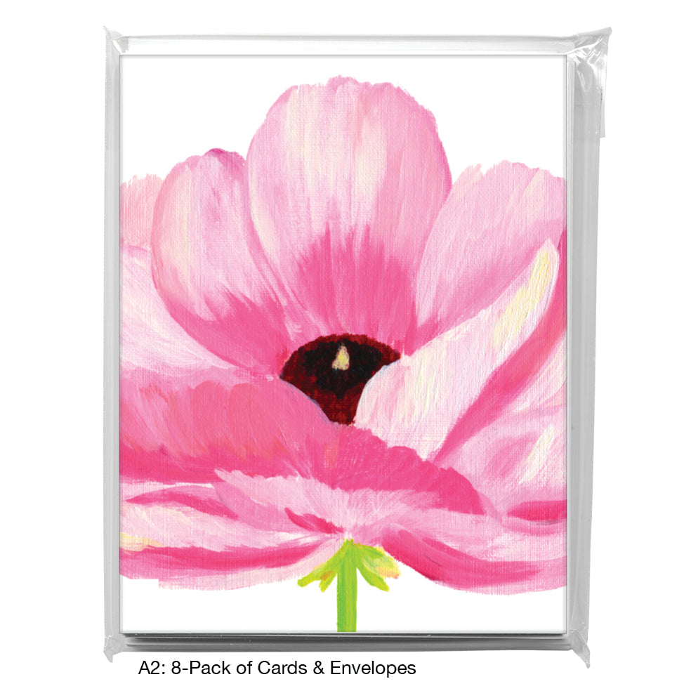 Ranunculus Shades In Pink, Greeting Card (7935E)