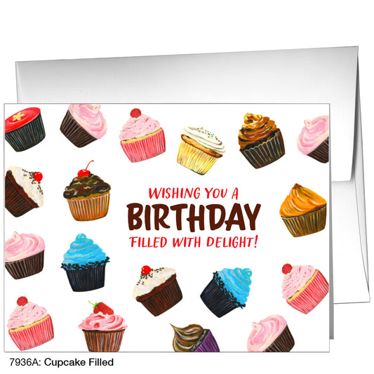 Cupcake Filled, Greeting Card (7936A)