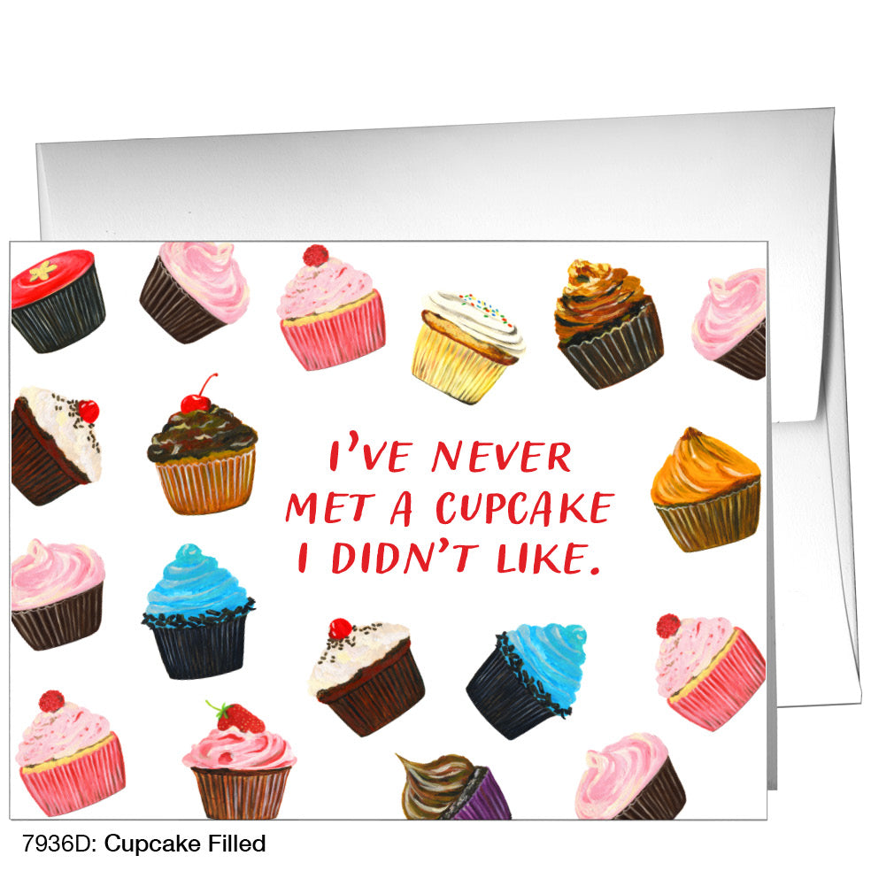 Cupcake Filled, Greeting Card (7936D)
