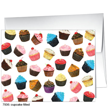 Cupcake Filled, Greeting Card (7936)