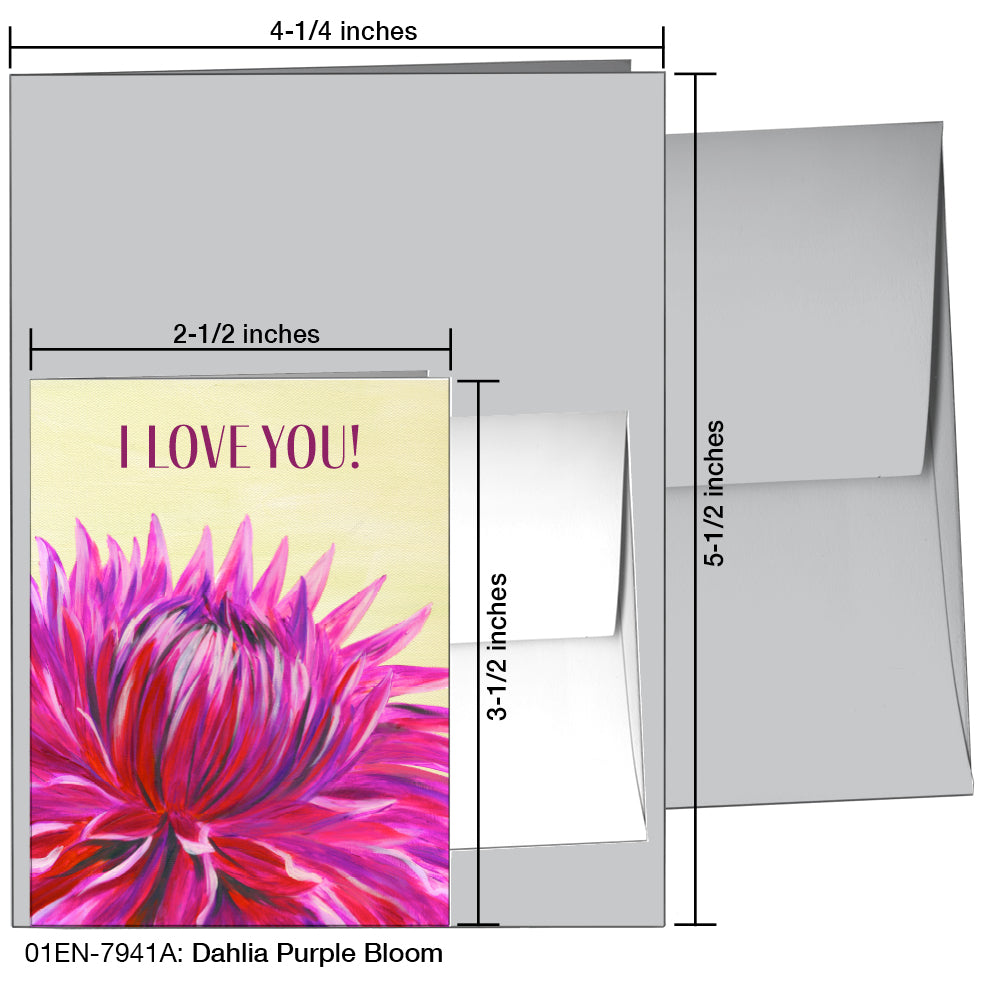 Dahlia Purple Bloom, Greeting Card (7941A)
