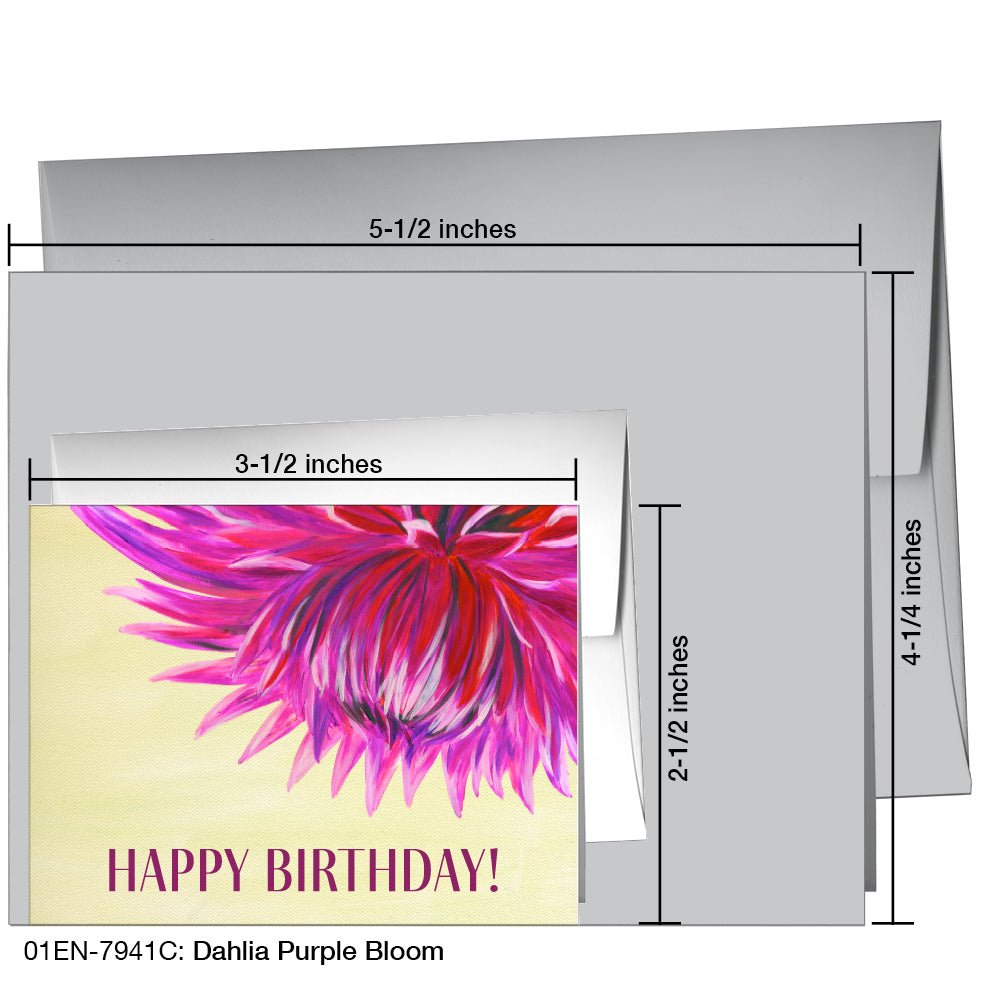 Dahlia Purple Bloom, Greeting Card (7941C)