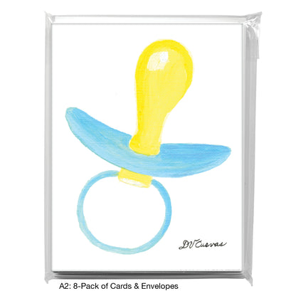 Pacifier - Blue, Greeting Card (7945)