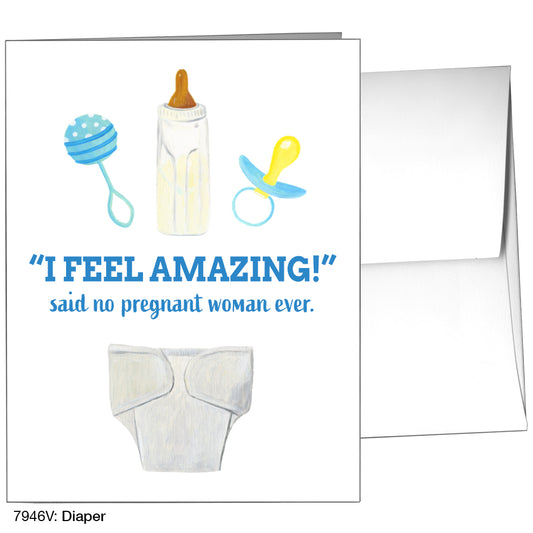 Diaper, Greeting Card (7946V)