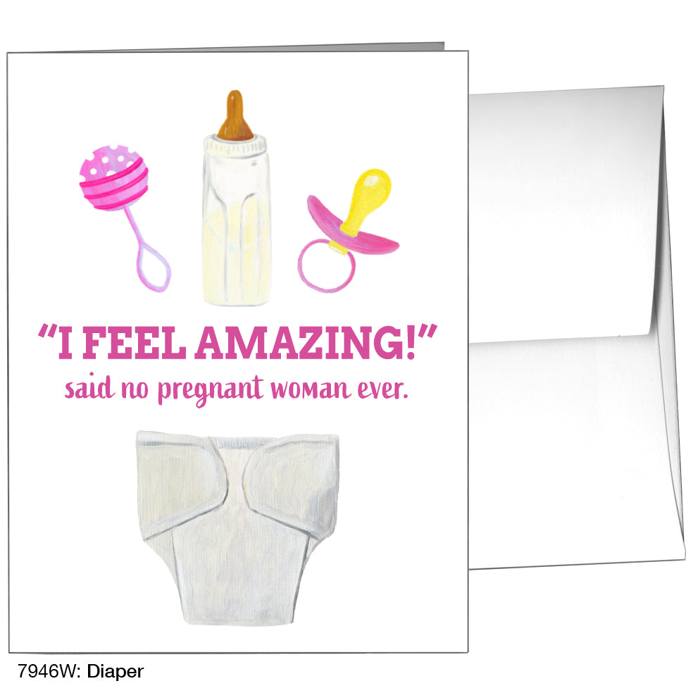 Diaper, Greeting Card (7946W)