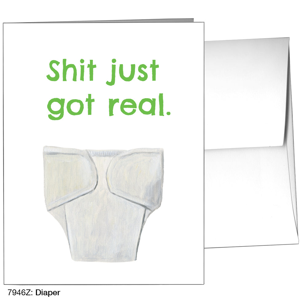 Diaper, Greeting Card (7946Z)