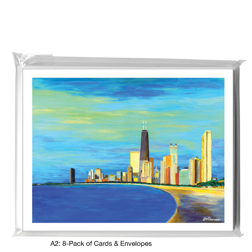 Lake Shore Curve, Chicago, Greeting Card (7949)