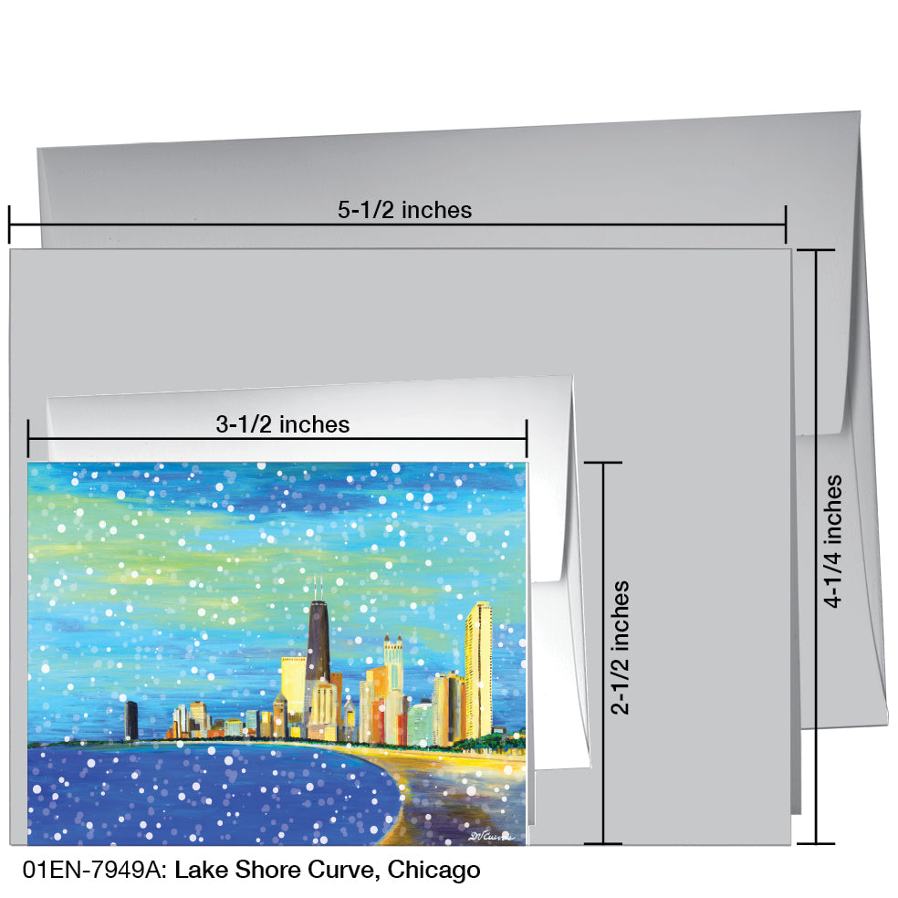 Lake Shore Curve, Chicago, Greeting Card (7949A)