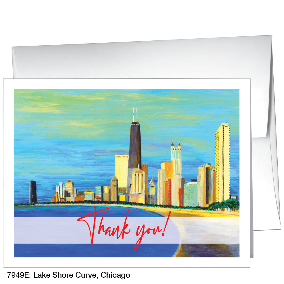 Lake Shore Curve, Chicago, Greeting Card (7949E)