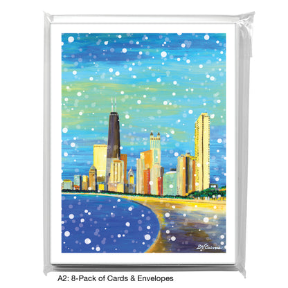 Lake Shore Curve, Chicago, Greeting Card (7949G)