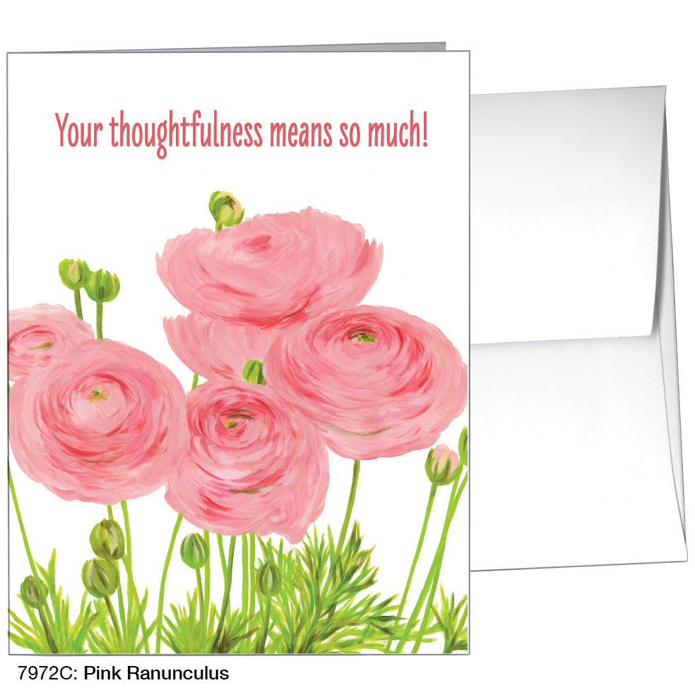 Pink Ranunculus, Greeting Card (7972C)