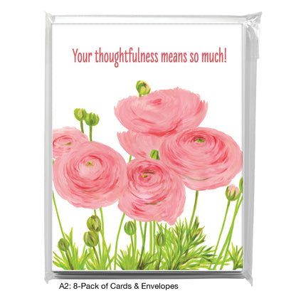 Pink Ranunculus, Greeting Card (7972C)