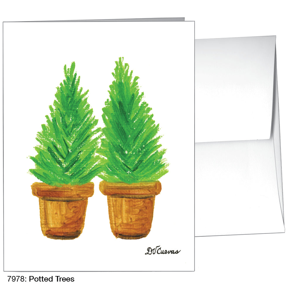 Potted Trees, Greeting Card (7978)