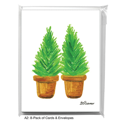 Potted Trees, Greeting Card (7978)