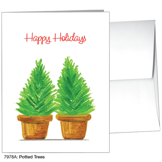 Potted Trees, Greeting Card (7978A)