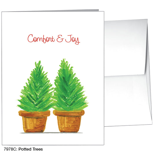 Potted Trees, Greeting Card (7978C)