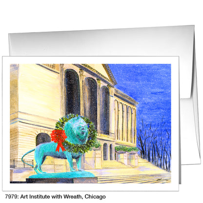 Art Institute With Wreath, Chicago, Greeting Card (7979)