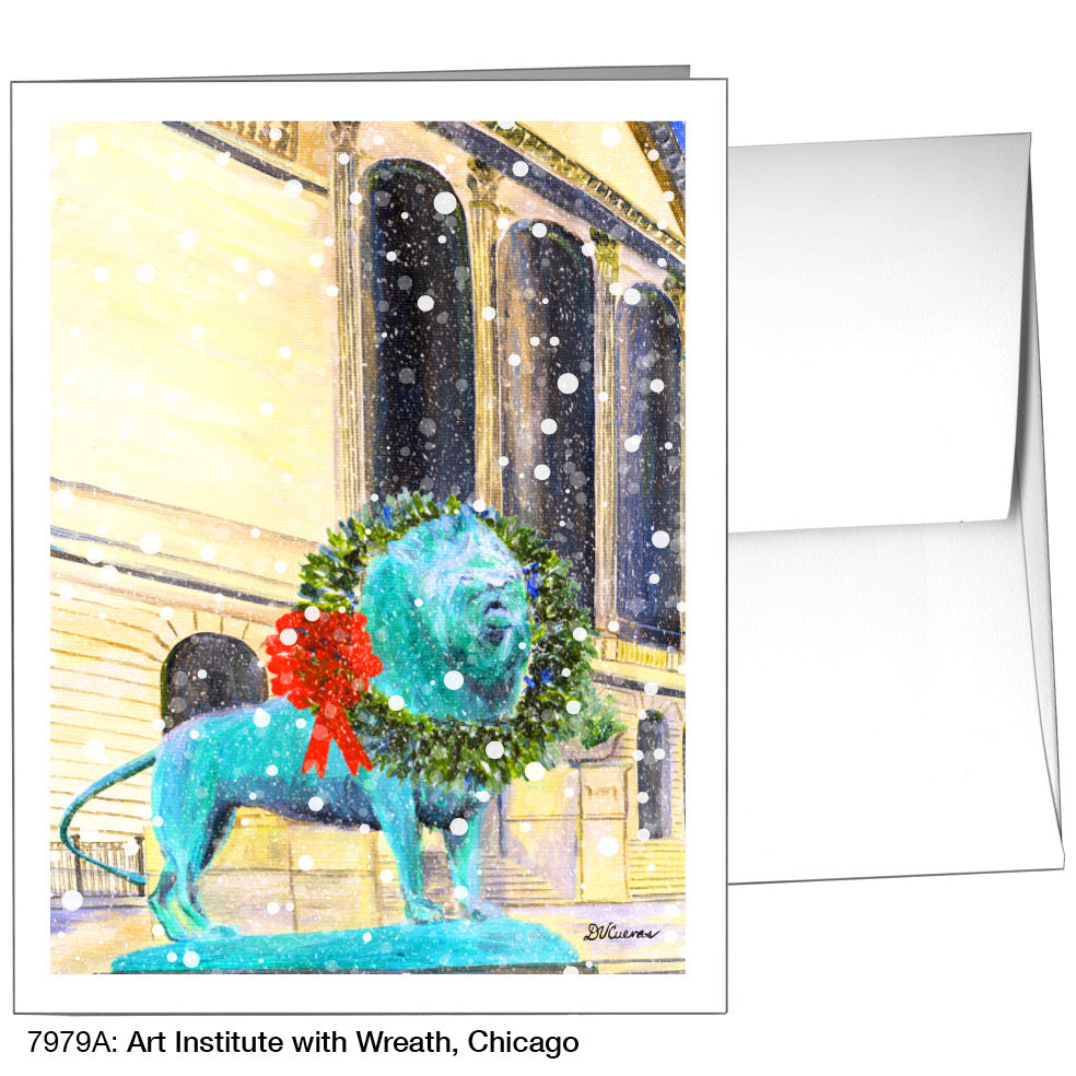 Art Institute With Wreath, Chicago, Greeting Card (7979A)