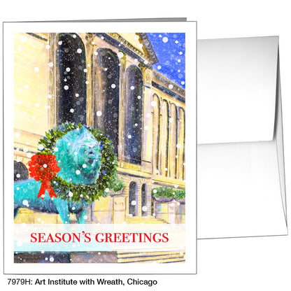 Art Institute With Wreath, Chicago, Greeting Card (7979H)
