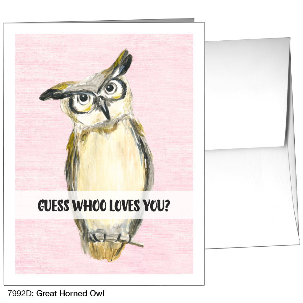 Great Horned Owl, Greeting Card (7992D)