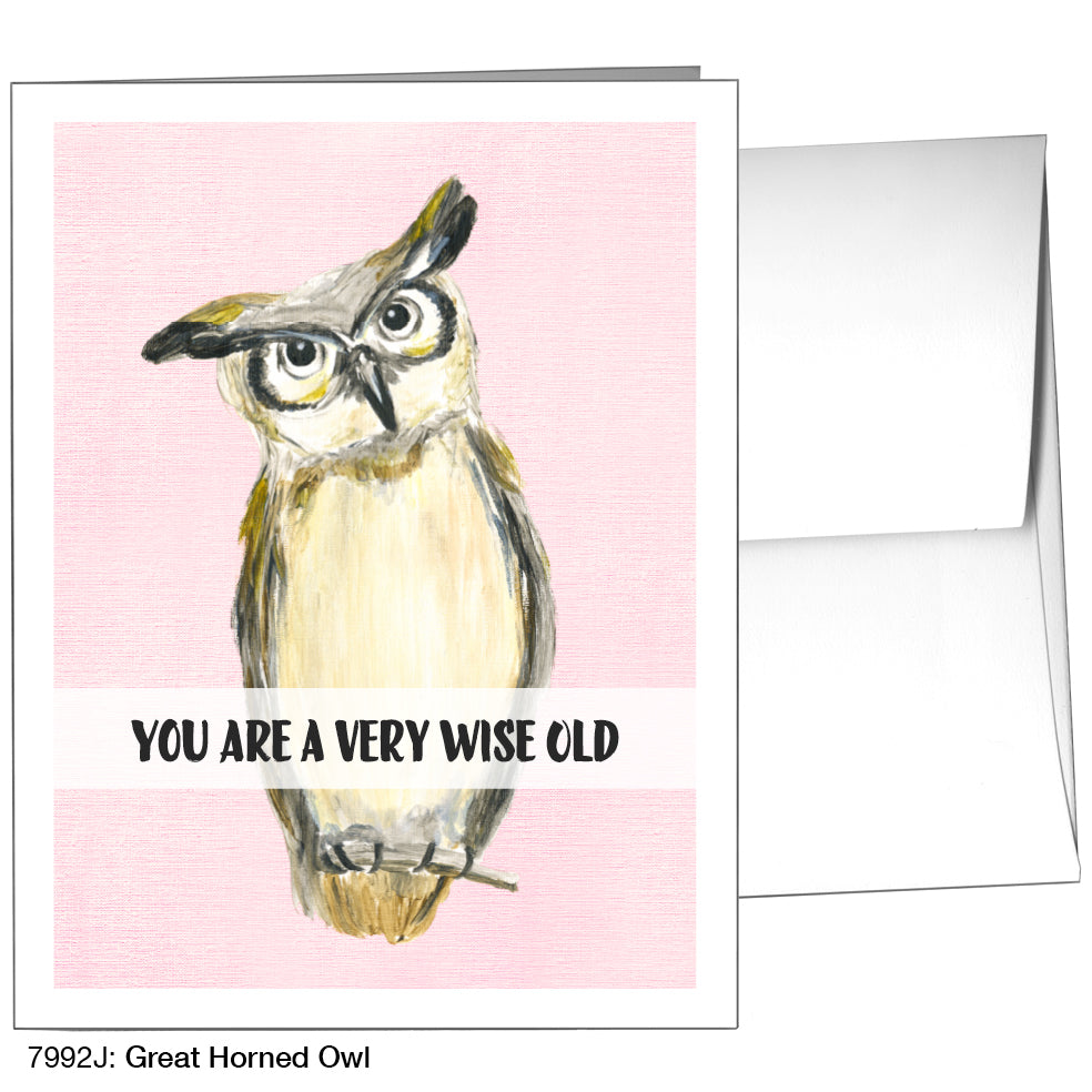 Great Horned Owl, Greeting Card (7992J)