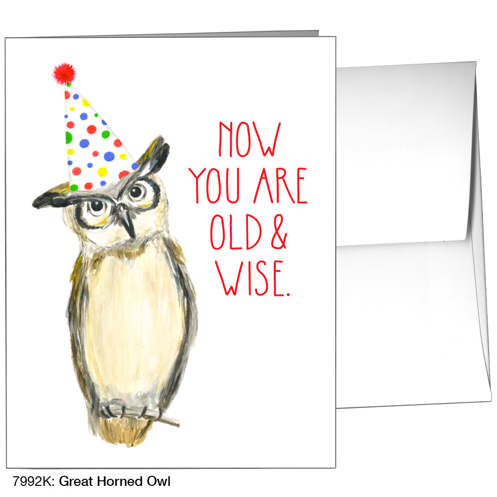 Great Horned Owl, Greeting Card (7992K)