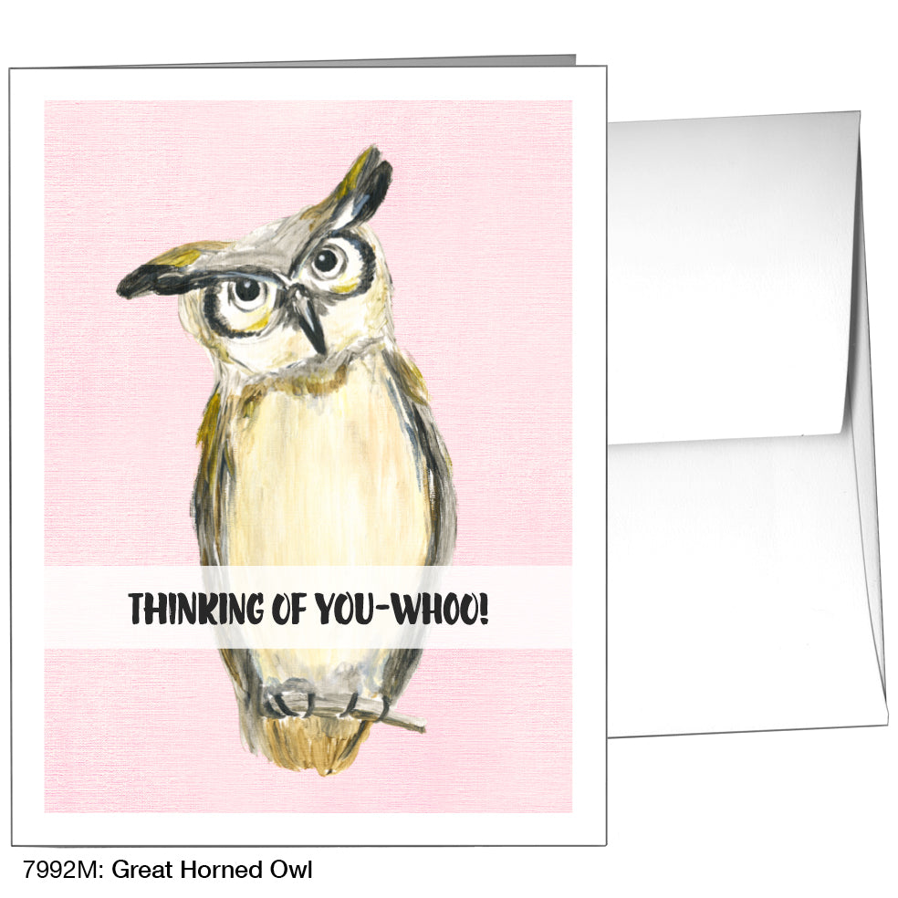 Great Horned Owl, Greeting Card (7992M)