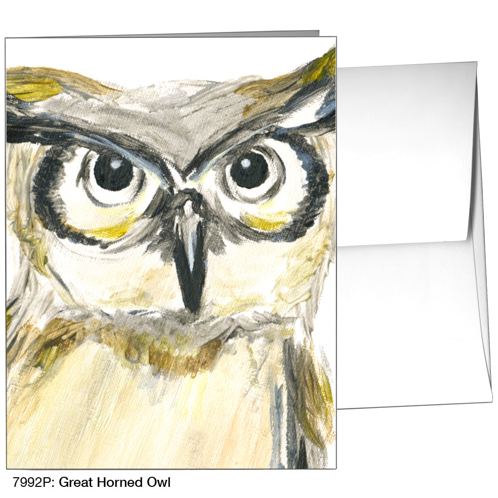 Great Horned Owl, Greeting Card (7992P)