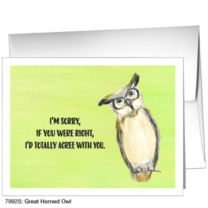 Great Horned Owl, Greeting Card (7992S)