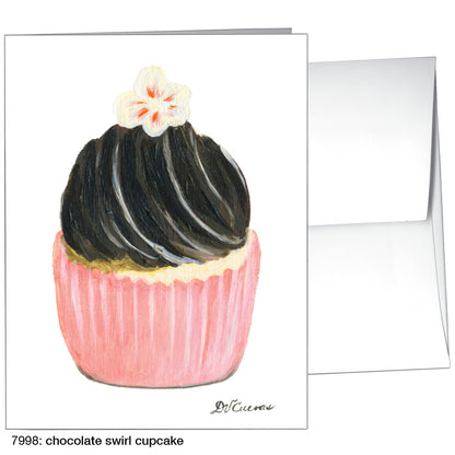 Chocolate Swirl Cupcake, Greeting Card (7998)