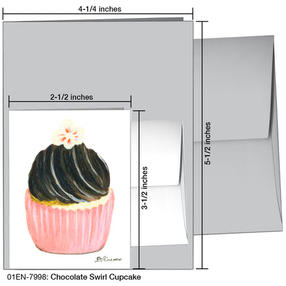 Chocolate Swirl Cupcake, Greeting Card (7998)