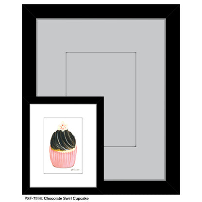 Chocolate Swirl Cupcake, Print (#7998)