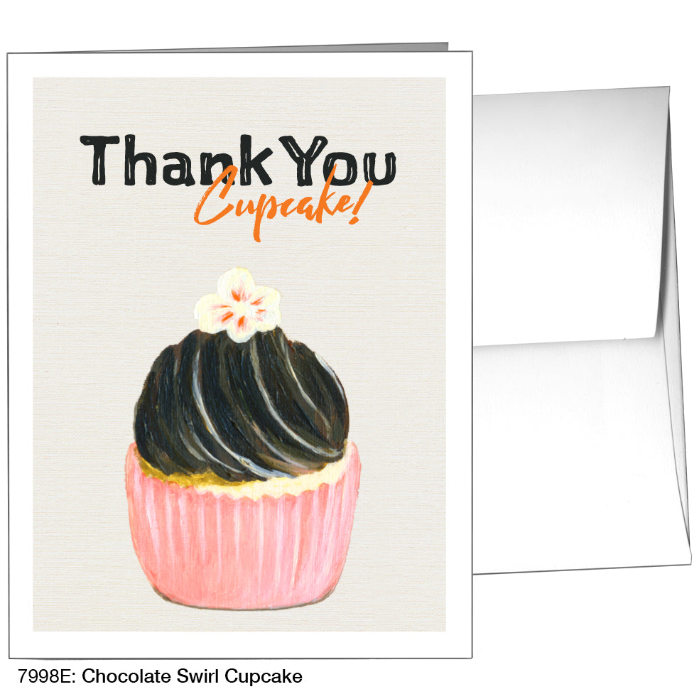 Chocolate Swirl Cupcake, Greeting Card (7998E)