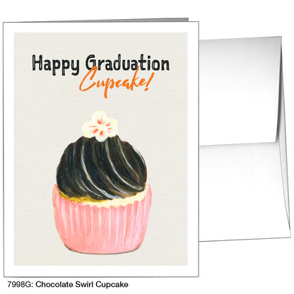 Chocolate Swirl Cupcake, Greeting Card (7998G)