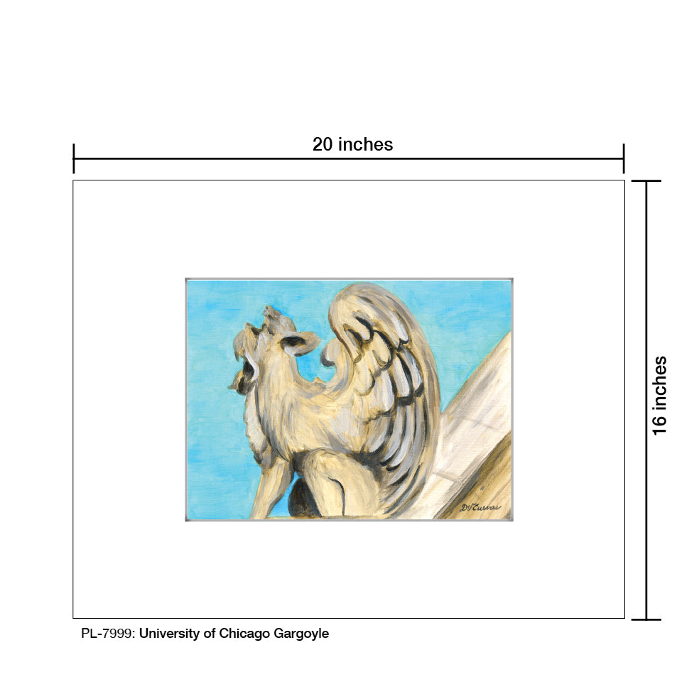 University Of Chicago Gargoyle, Print (#7999)