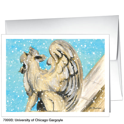 University Of Chicago Gargoyle, Greeting Card (7999B)