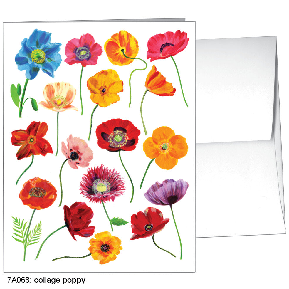 Collage Poppy, Greeting Card (8280)