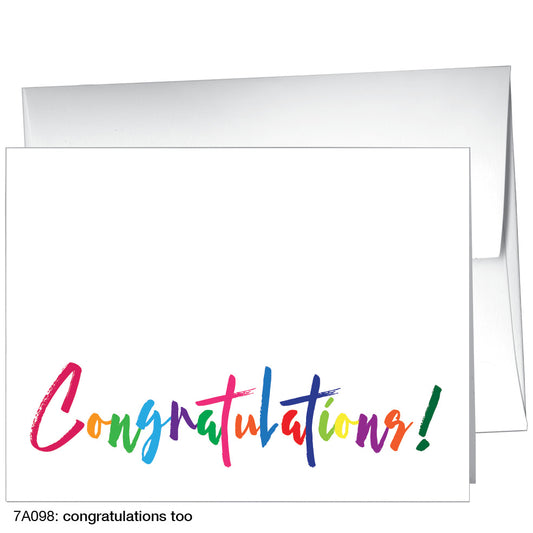 Congratulations Too, Greeting Card (8291)
