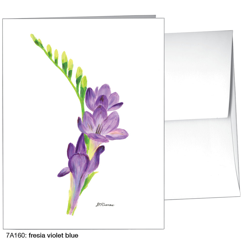 Fresia Violet Blue, Greeting Card (8338)