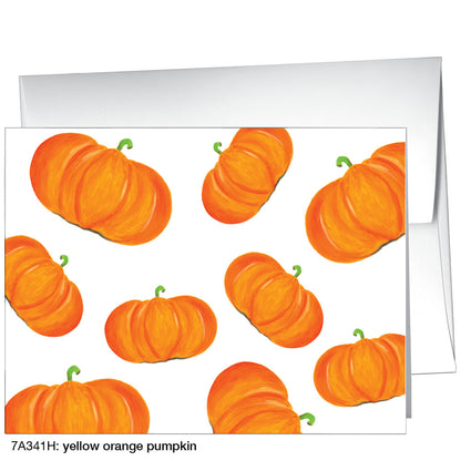 Yellow Orange Pumpkin, Greeting Card (8460H)