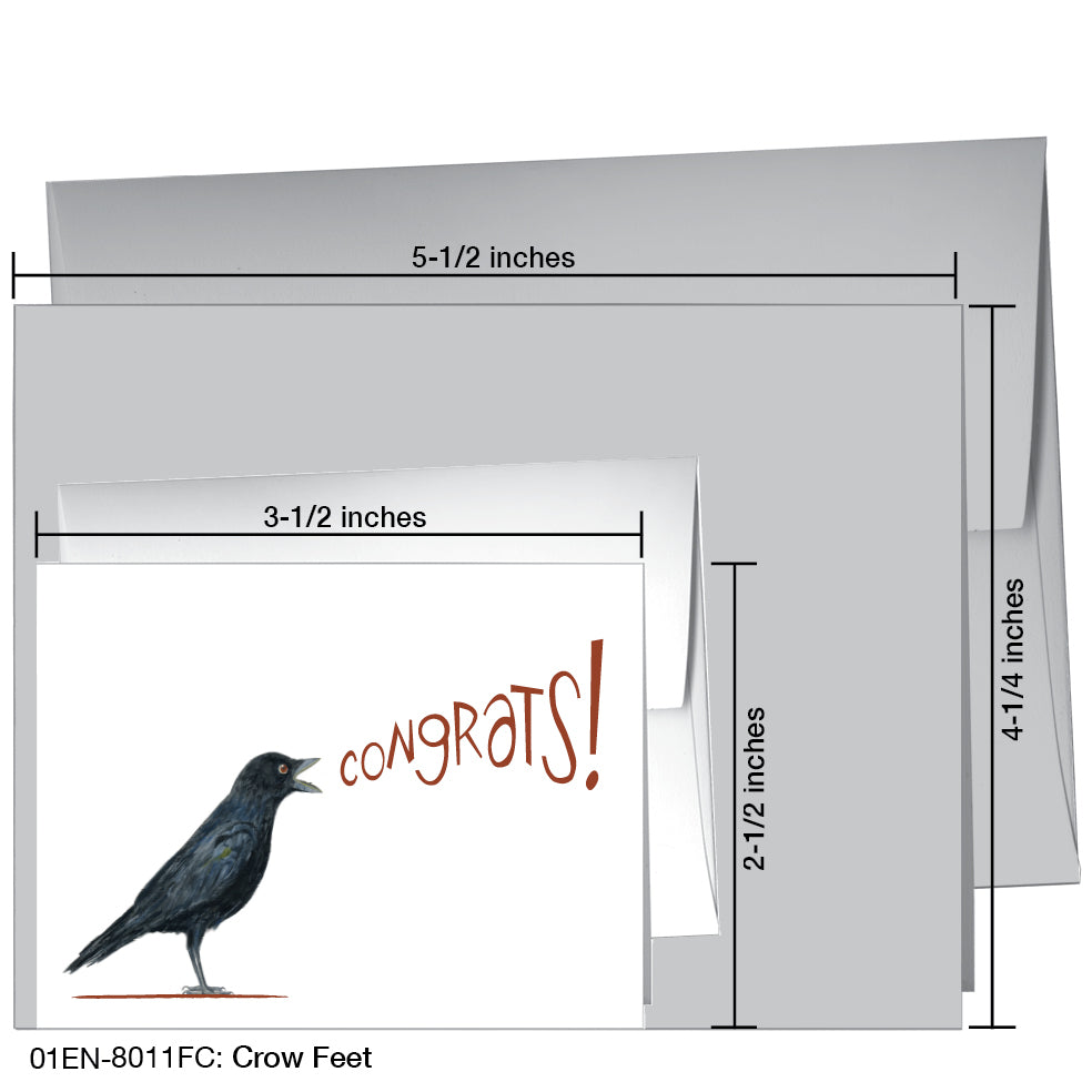 Crow Feet, Greeting Card (8011FC)