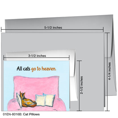 Cat Pillows, Greeting Card (8016B)