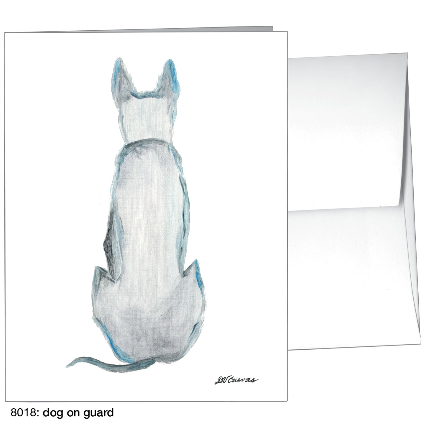 Dog On Guard, Greeting Card (8018)