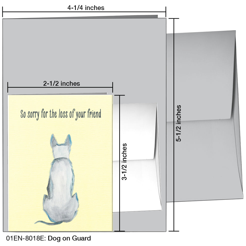 Dog On Guard, Greeting Card (8018E)