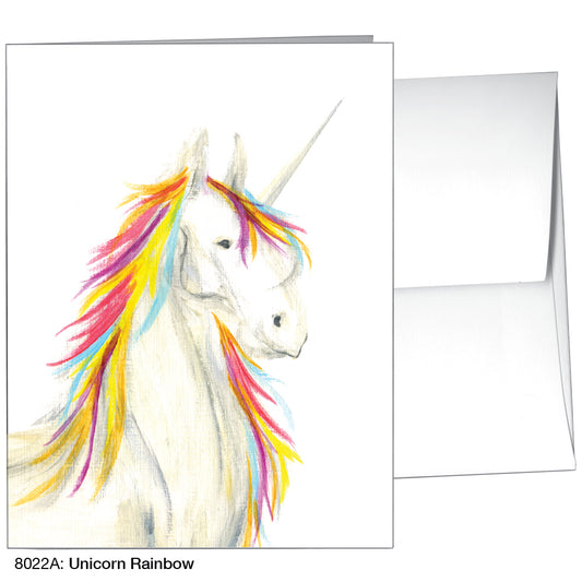 Unicorn Rainbow, Greeting Card (8022A)