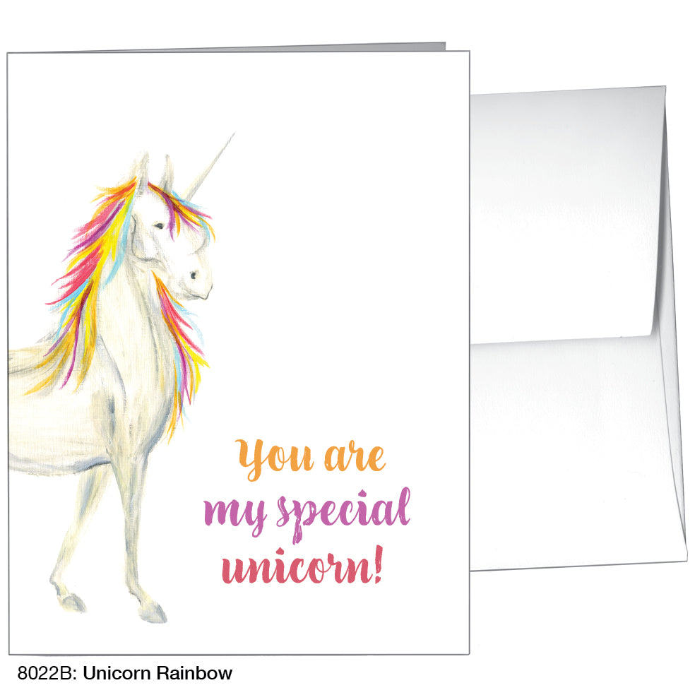Unicorn Rainbow, Greeting Card (8022B)