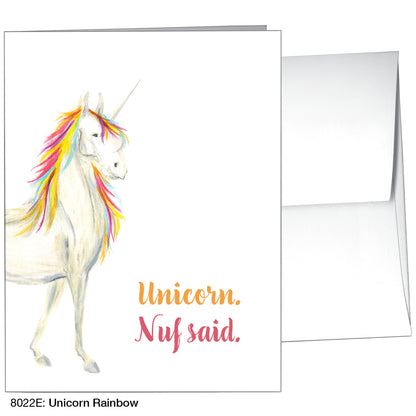 Unicorn Rainbow, Greeting Card (8022E)